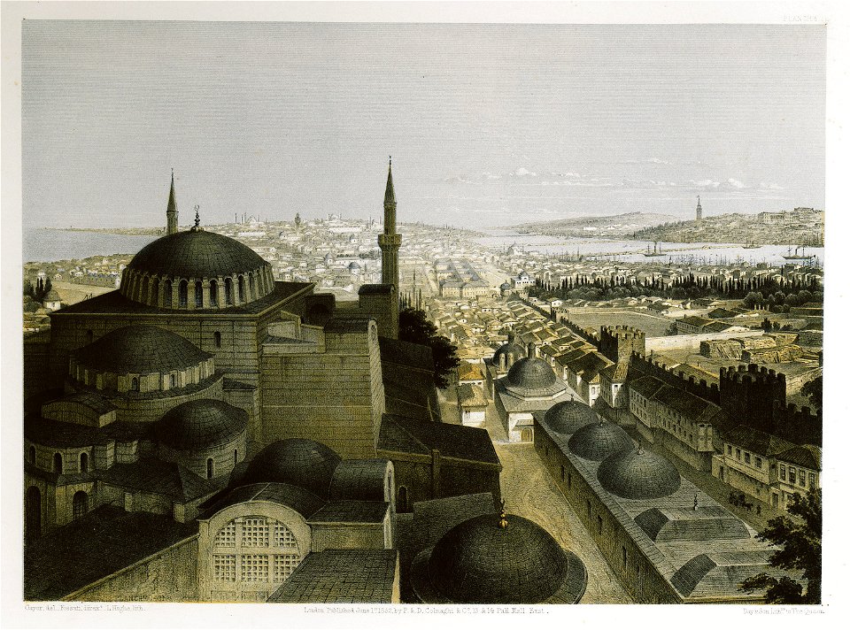 Panorama de Constantinople, pris d'un de minarets de Ste Sophie - Fossati Gaspard - 1852