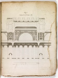 Panthéon - Coupe prise sur la Ligne AB (phbw11 0212)