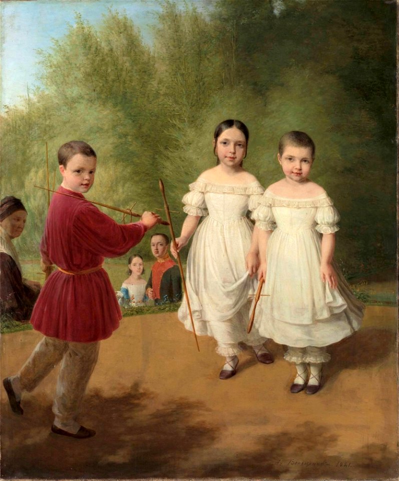 Panaevs children by Venetsianov