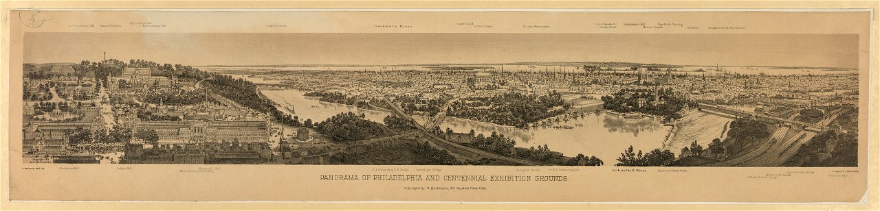 Panorama of Philadelphia and centennial exhibition grounds LCCN2003679946
