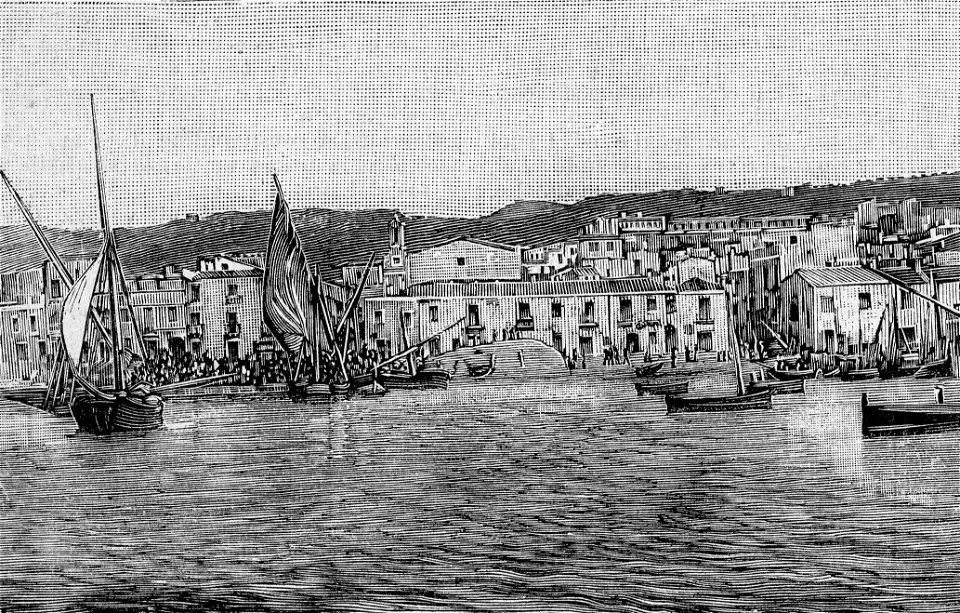 Panorama di Carloforte (xilografia)