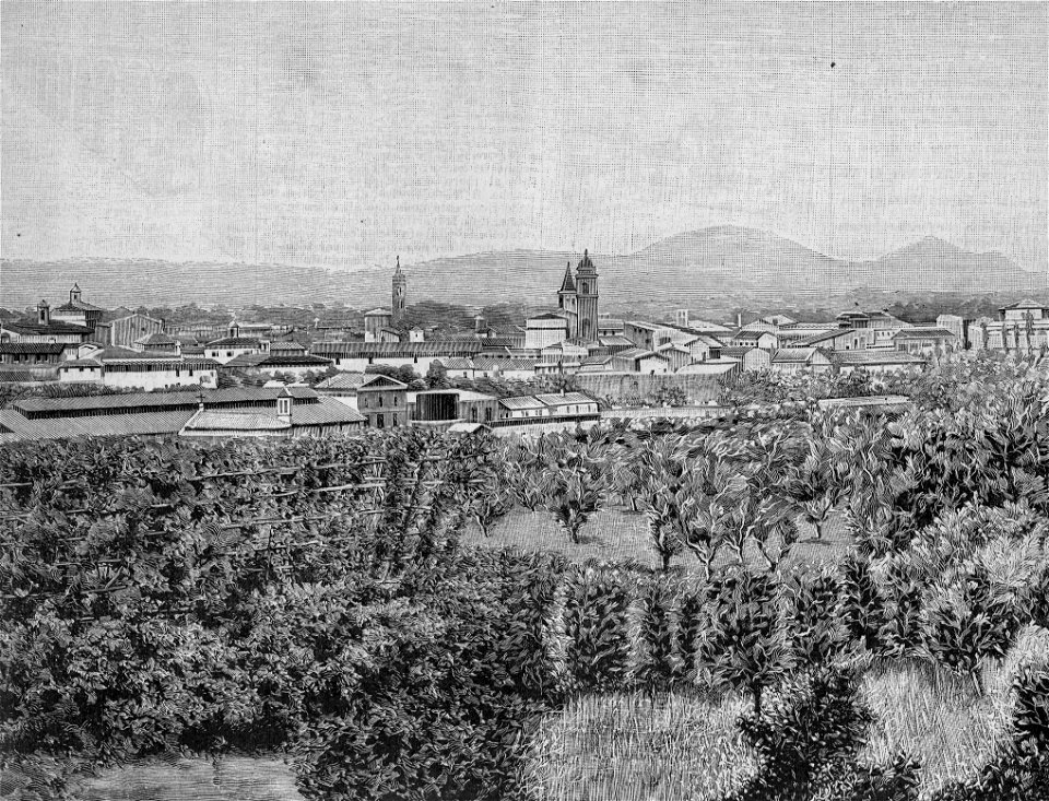 Panorama di Foligno (xilografia)