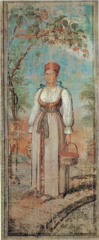 Panno with peasant woman by anonymous from Mednoe (GRM)