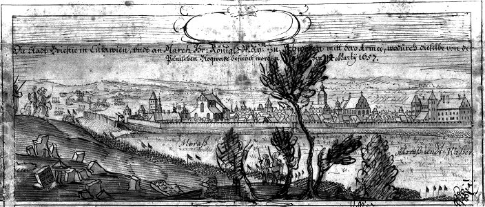 Panorama of Brest, 1657