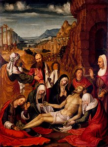 Paolo da San Leocadio - Mourning over the Dead Body of Christ - Google Art Project