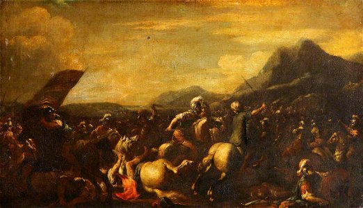 Pandolfo Reschi (1643-1696) (style of) - Battle Scene with Horsemen and Foot Soldiers - 1151310 - National Trust