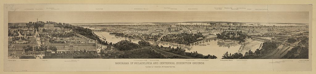 Panorama of Philadelphia and Centennial Exhibition Grounds LCCN2003680984
