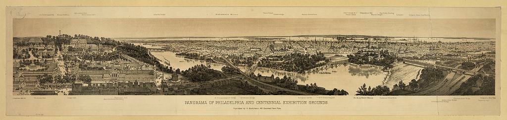 Panorama of Philadelphia and Centennial Exhibition Grounds LCCN2003680984