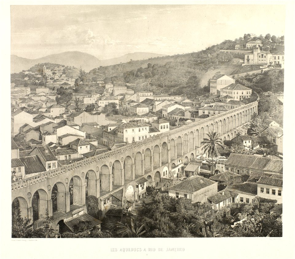 Panorama do Rio de Janeiro (século XIX) 4 – Arcos da Lapa – Aqueduto AN
