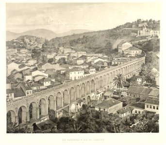 Panorama do Rio de Janeiro (século XIX) 4 – Arcos da Lapa – Aqueduto AN