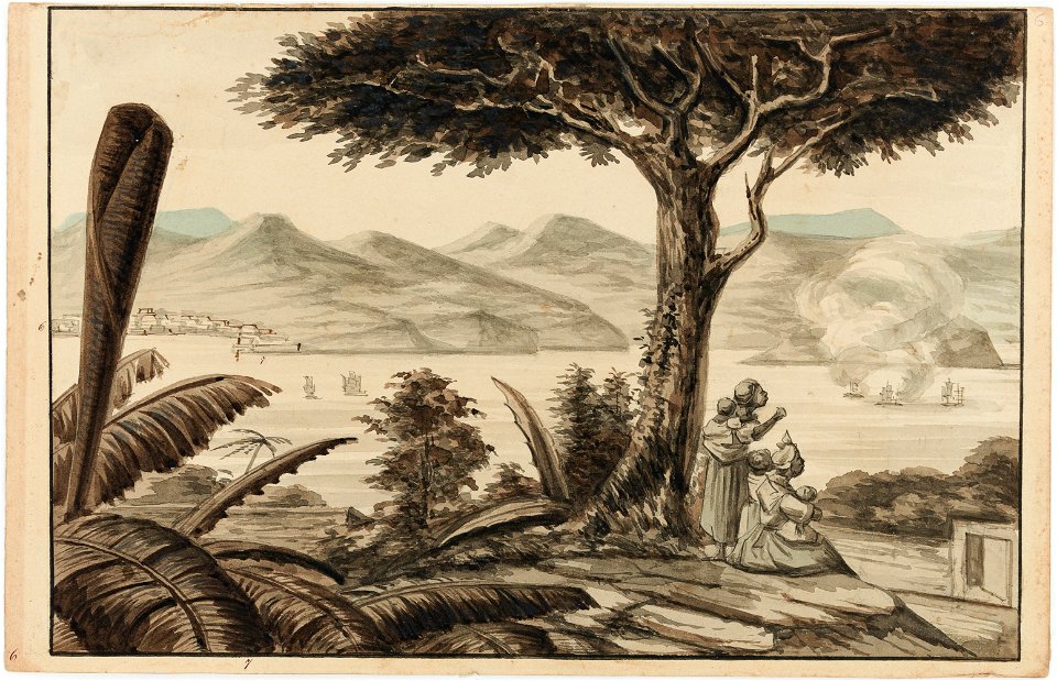 Panorama de la Baie de Rio-Janeiro Prise de Santa Therese Praya Grande, San Domingo, da Coleção Brasiliana Iconográfica