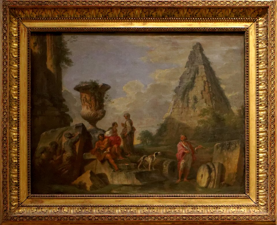 Pannini - Ruines antiques avec la pyramide de Caïus Cestius 01