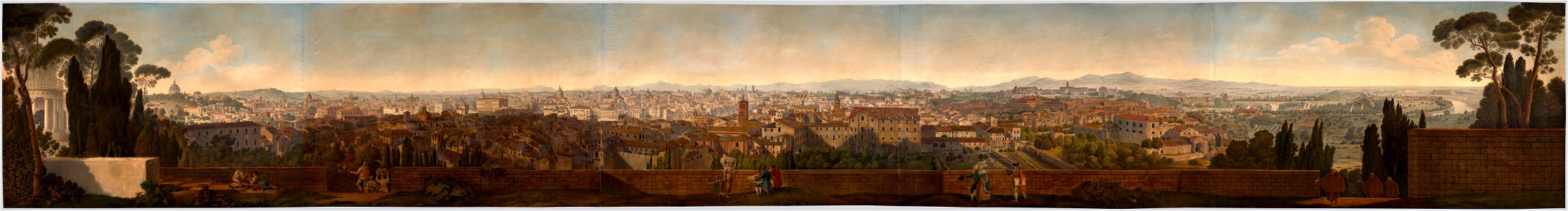 Panorama de Rome vu depuis la terrasse de San Pietro in Montorio (bgw20 0504)