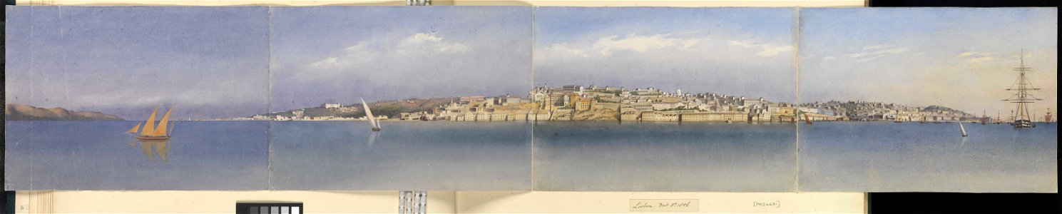 Panorama of Lisbon, Portugal, 1856 RMG PZ4681