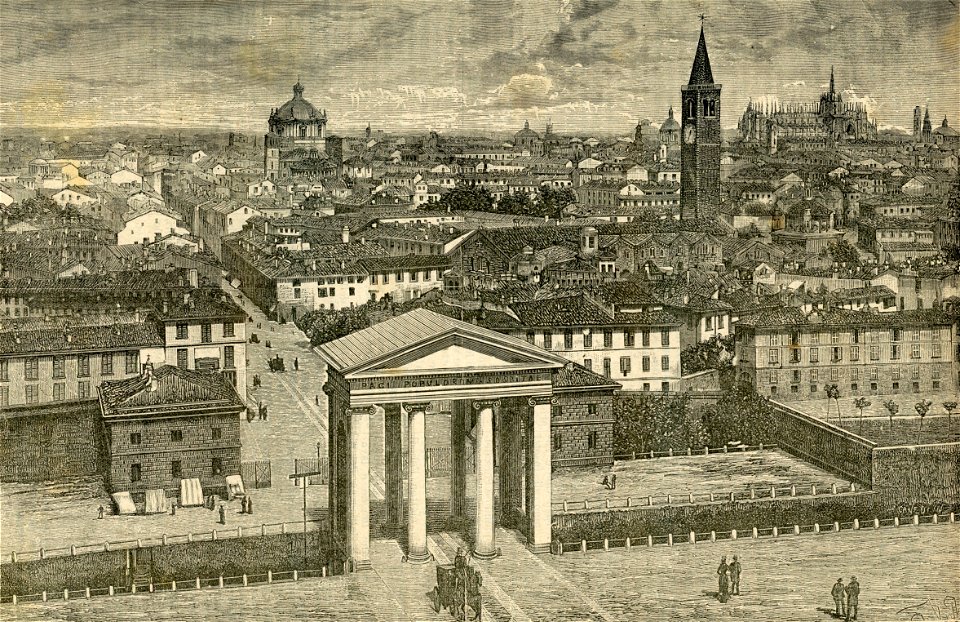 Panorama di Milano veduto da Porta Ticinese