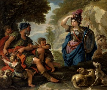 Paolo de’ Matteis, , Kunsthistorisches Museum Wien, Gemäldegalerie - Erminia bei den Hirten - GG 1659 - Kunsthistorisches Museum