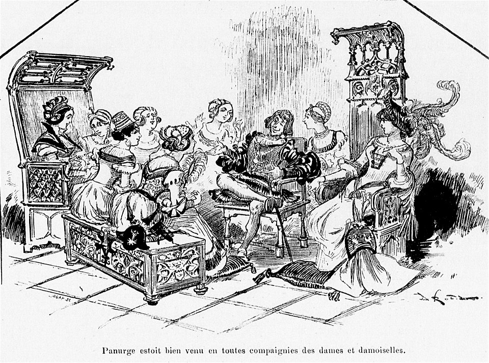 Panurge en compagnie des dames