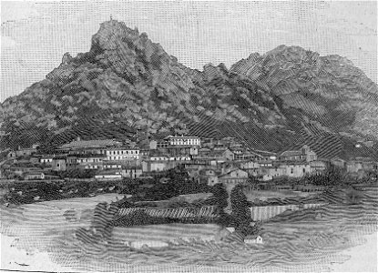 Panorama di Aggius (xilografia)