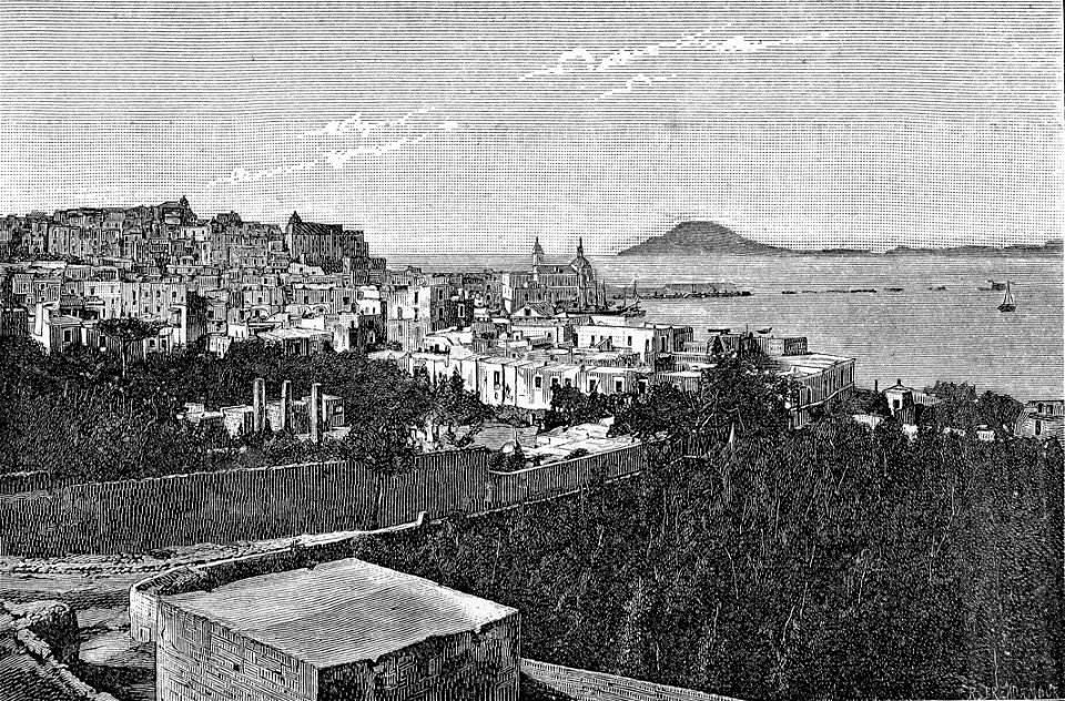 Panorama di Pozzuoli con vista del Capo Miseno