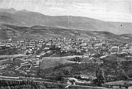 Panorama di L’Aquila (xilografia)