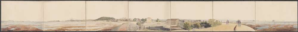 Panoramic view of Panama, 1855, watercolour by James Gay Sawkins