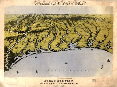 Panorama of the seat of war - bird's eye view of Texas and part of Mexico LOC 2005630920