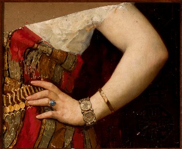 Pantaleon Szyndler - Fragment of the portrait of Matylda Godebska – hand - MP 729 - National Museum in Warsaw