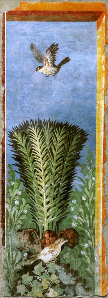 Pannello di pittura parietale da area vesuviana, miho museum, shiga 03