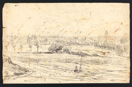 Panorama de Bruxelles (avec localisation des principaux édifices publics et religieux) drawing by Jean-François Taelemans, R-2009-26323, Prints Department, Royal Library of Belgium