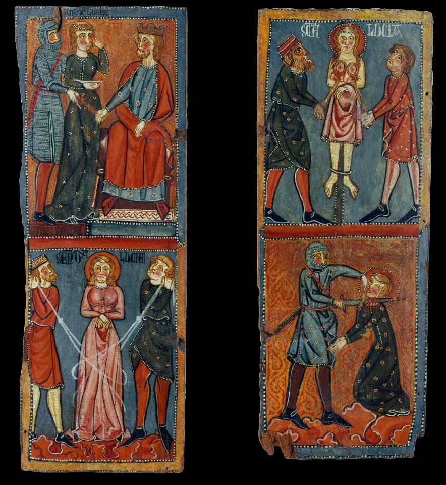 Panels with scenes of the Martyrdom of Saint Lucy - Google Art Project