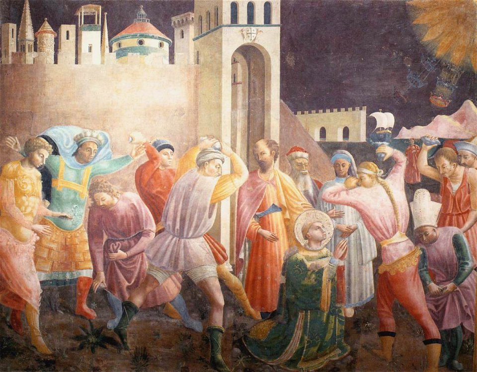 Paolo uccello, martirio di santo stefano