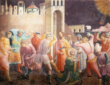 Paolo uccello, martirio di santo stefano