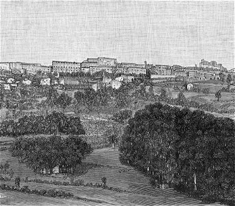 Panorama di San Marino da ponente (xilografia)