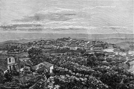 Panorama di Catanzaro (xilografia)