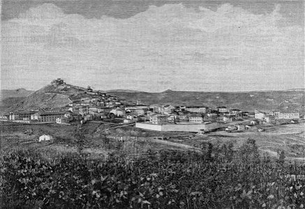 Panorama di Campobasso (xilografia)