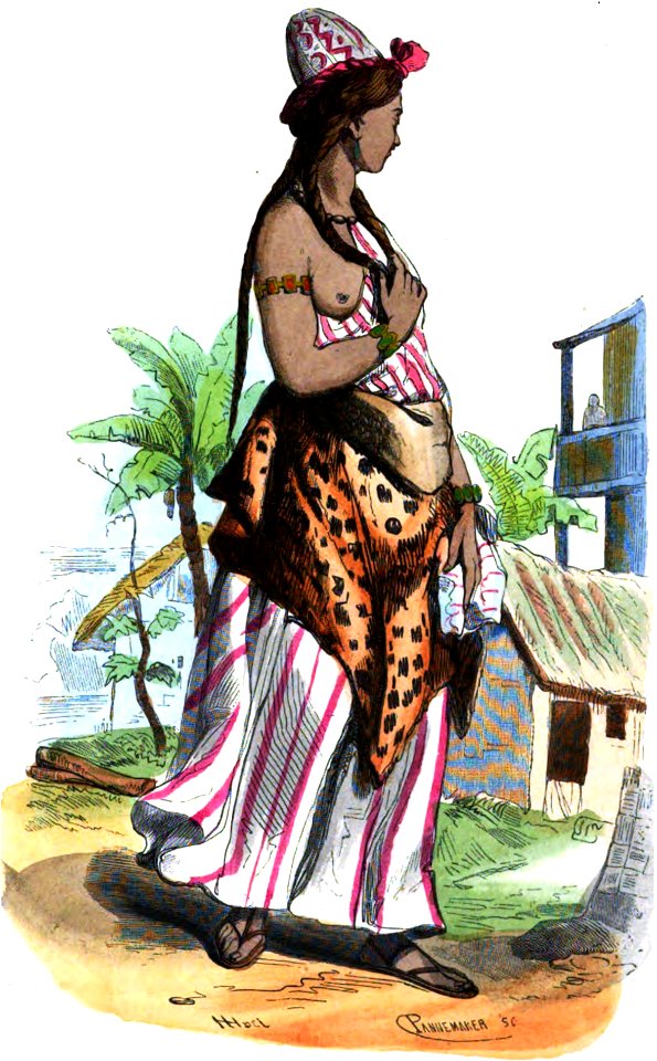 Pannemaker. Jeune fille Arabe. Auguste Wahlen. Moeurs, usages et costumes de tous les peuples du monde. 1843
