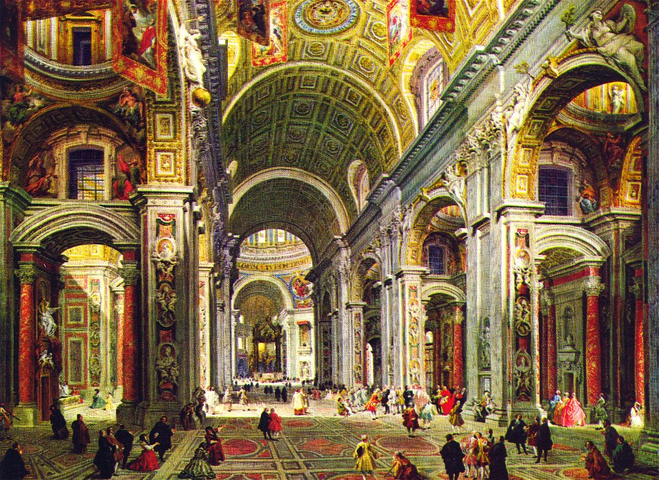 Pannini, Giovanni Paolo - Inneres von St. Peter in Rom - 1755