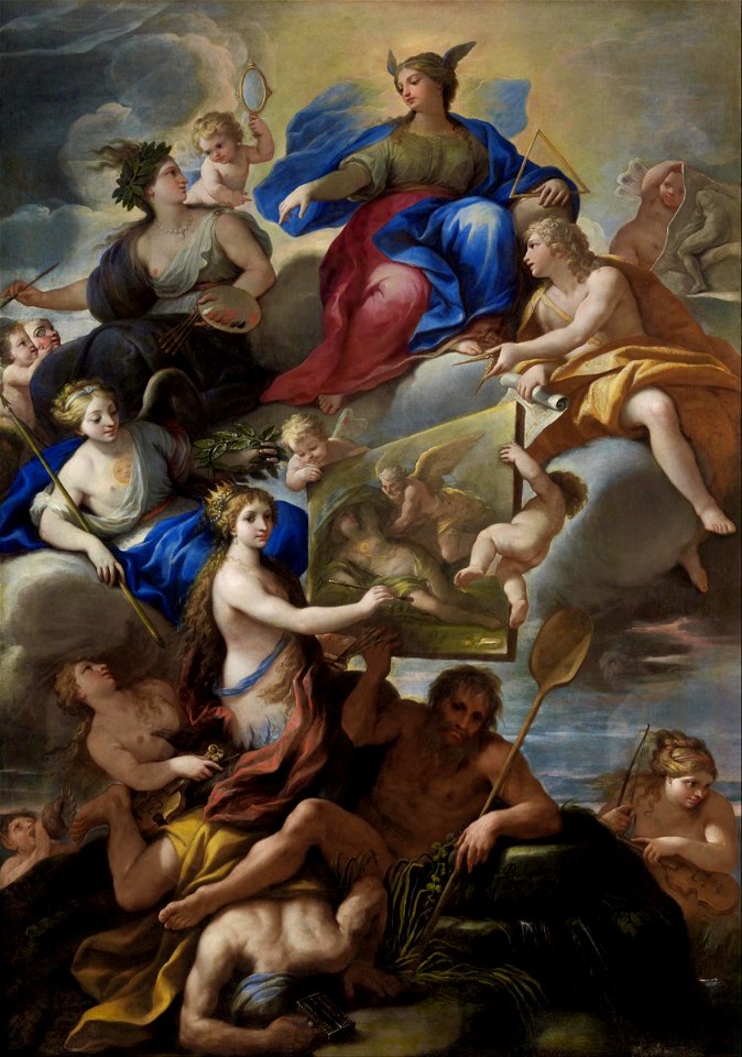 Paolo De Matteis - Allegory of Knowledge and the Arts in Naples - Google Art Project