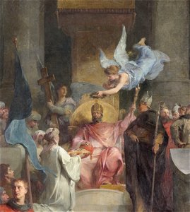 Panthéon - Les ambassadeurs de Haroun al Rashid offrent les clefs du Saint Sépulcre à Charlemagne (hlw17 0028)