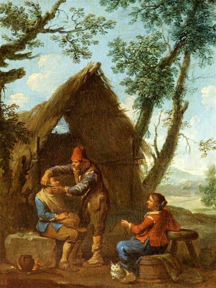 Paolo Monaldi (1720-1799) - A Peasant Being Shaved - 732161 - National Trust