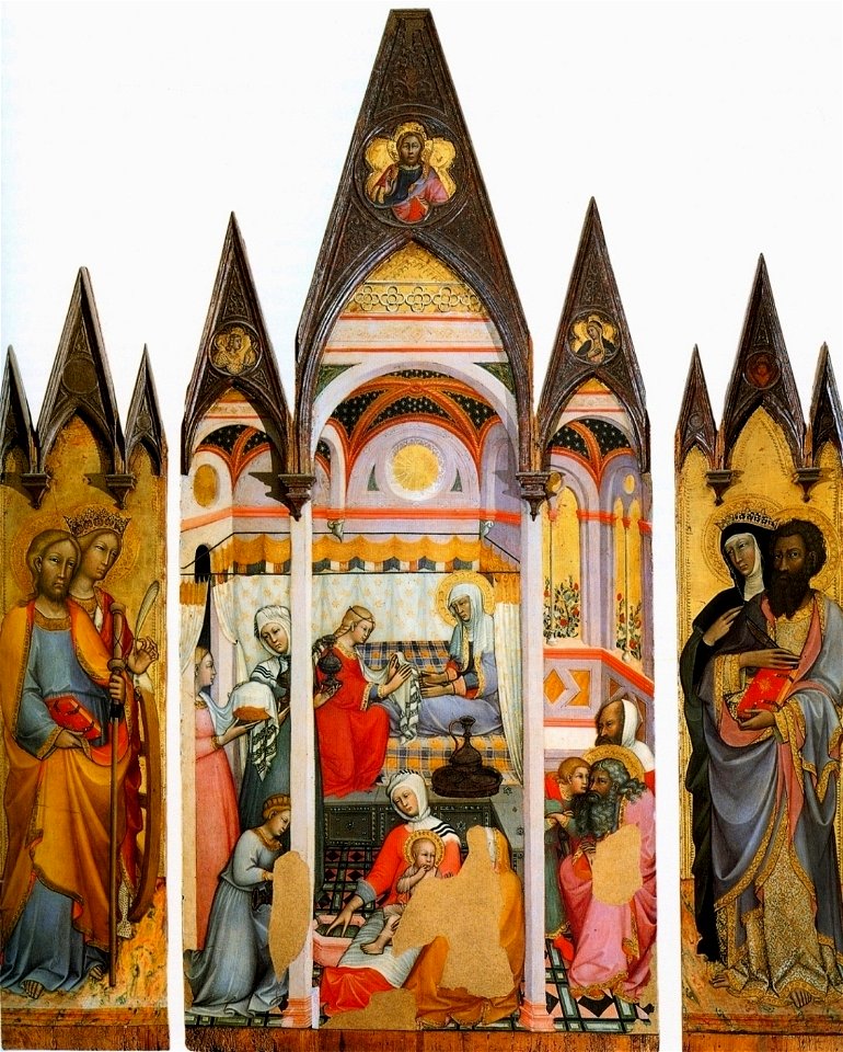 Paolo di Giovanni Fei. Birth of the Virgin. 1381. Pinacoteca, Siena.