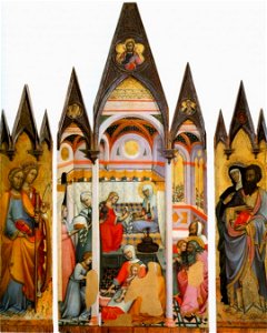 Paolo di Giovanni Fei. Birth of the Virgin. 1381. Pinacoteca, Siena.