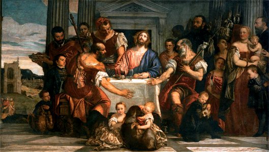 Paolo Veronese - Supper in Emmaus - WGA24854. Free illustration for personal and commercial use.
