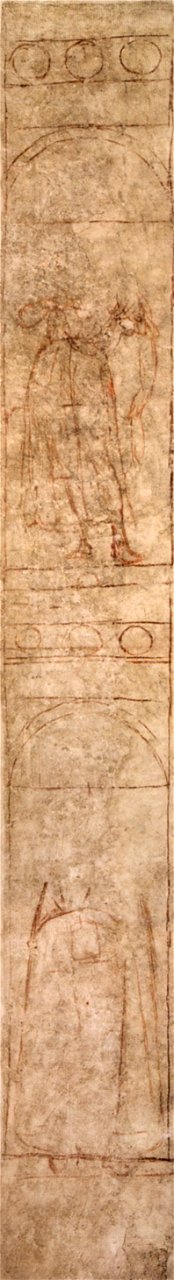 Paolo uccello, ss. girolamo e domenico, sinopia da cappella dell'assunta, prato, museo di pittura murale