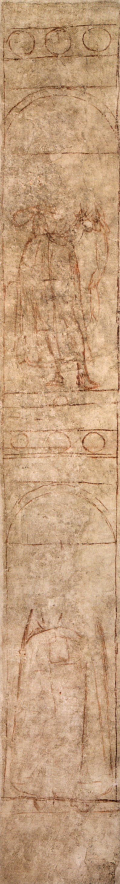 Paolo uccello, ss. girolamo e domenico, sinopia da cappella dell'assunta, prato, museo di pittura murale