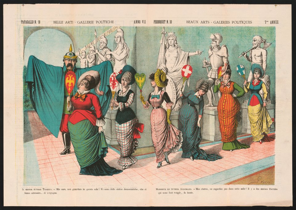 Papagallo n.10 belle arti-gallerie politiche anno VII perroquet n.10 Beaux arts galeries politiques 7 me annee LCCN2003688825