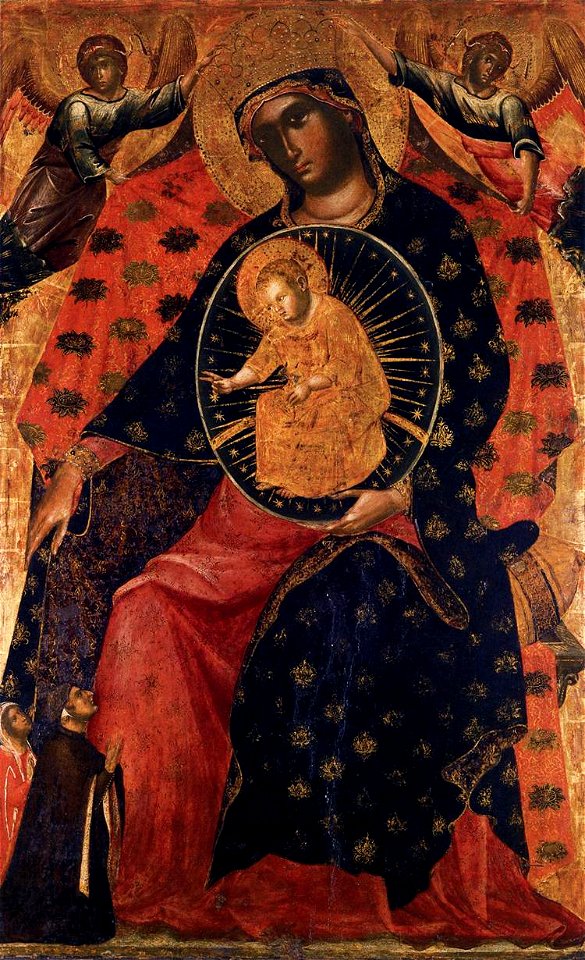 Paolo Veneziano - Madonna and Child with two Votaries - WGA17006