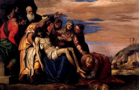 Paolo Veronese - Lamentation over the Dead Christ - WGA24758. Free illustration for personal and commercial use.