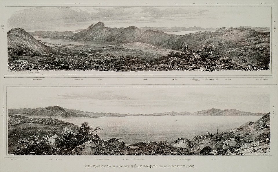 Panorama du golfe Pélasgique pris d'Acantium - Stackelberg Otto Magnus Baron De - 1830