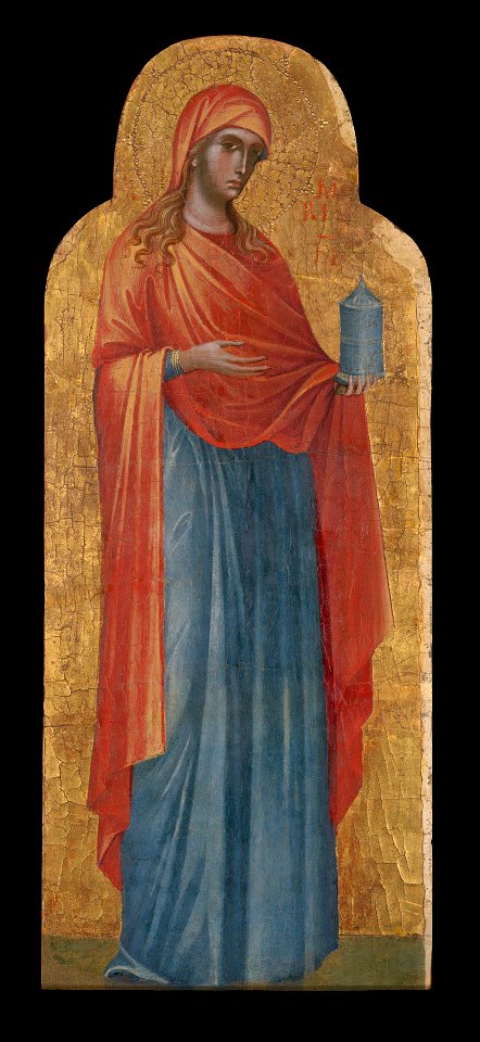 Paolo Veneziano - Saints Mary Magdalene and John the Baptist - 1959.15.4a-b - Yale University Art Gallery